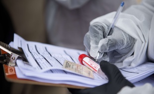 Un formulaire associé à un test PCR. (Illustration)