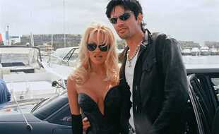 Pamela Anderson et Tommy Lee au festival de Cannes en 1996