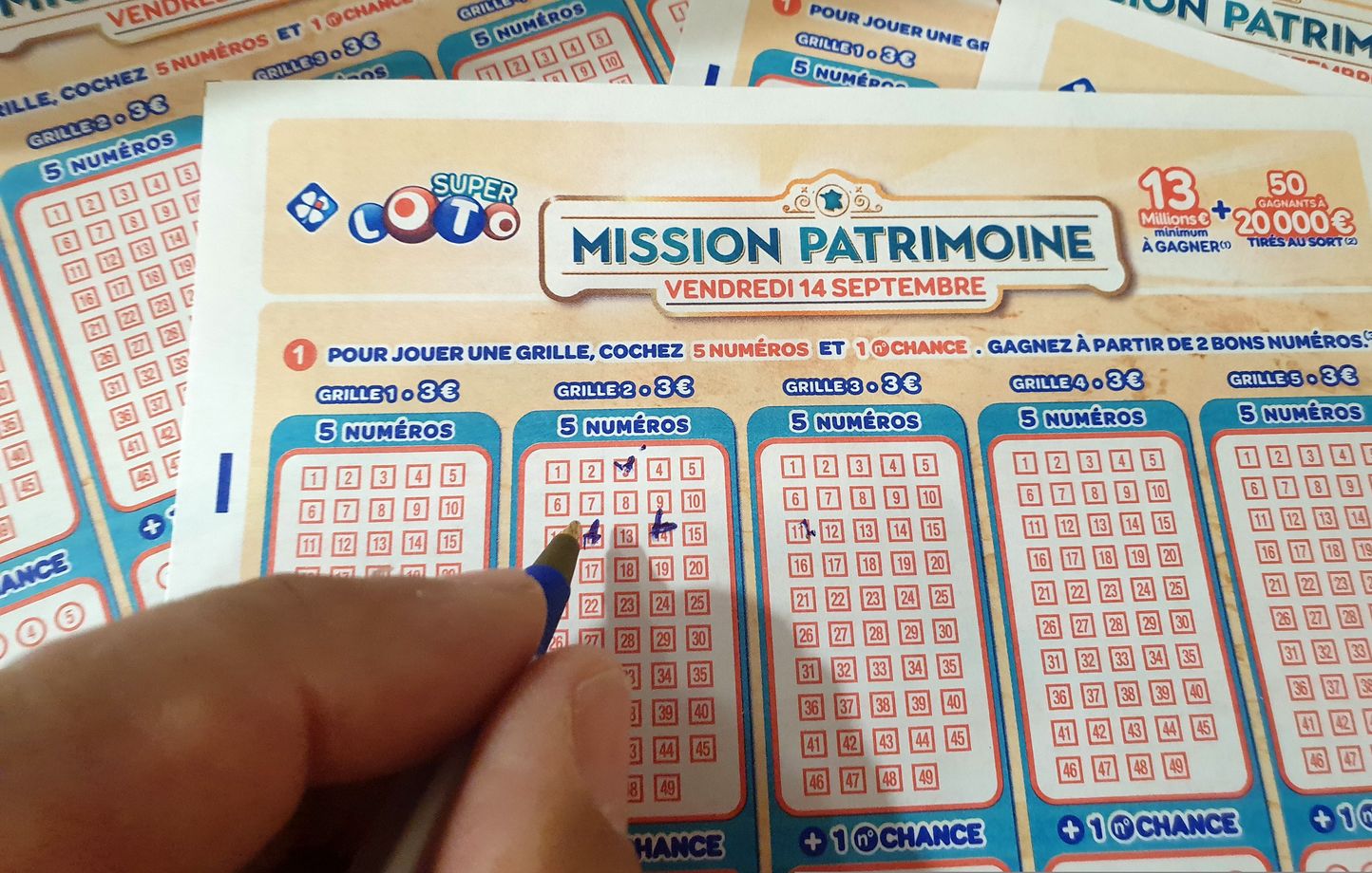 Cette édition du Loto patrimoine FDJ Mission Patrimoine a permis à 4 personnes de remporter 1.5 million d'euros (Illustration)