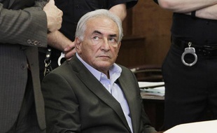 L'ancien patron du FMI Dominique Strauss-Kahn lors de son audition au tribunal de Manhattan le 19 mai 2011, à New York alors qu'il est accusé de «tentative de viol».