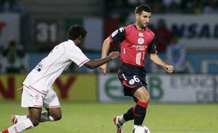Le joueur de Lille, Pierre-Alain Frau, lors d'un match de L1 contre Nancy, le 9 août 2008.