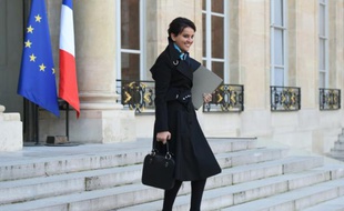 La ministre de l'Education nationale, Najat Vallaud-Belkacem, le 20 janvier 2016 à l'Elysée, à Paris