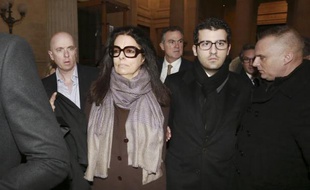 Françoise Bettencourt Meyers, la fille de Liliane Bettencourt, arrive au Palais de justice de Bordeaux, le 27 janvier 2015