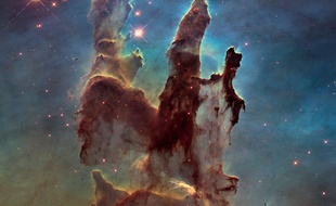 La nébuleuse de l'Aigle photographiée par Hubble.