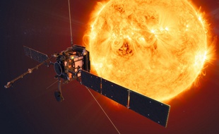 Image d'illustration, publiée par l'Agence spatiale européenne, montrant la sonde Solar orbiter dans l'espace.