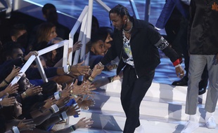 Kendrick Lamar aux MTV Video Music Awards, en août 2017.