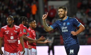 Caleta-Car a inscrit un doublé pour l'OM contre Brest.