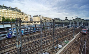 Les voies ferrées de la gare Saint-Lazare, en octobre 2013