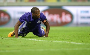 Patrice Evra lors du tour préliminaire de Ligue Europa face à Domzale, le 17 août 2017.