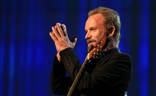 Sting en concert à Los Angeles, le 18 novembre 2015.