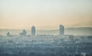 Lors d'un épisode de pollution à Lyon.