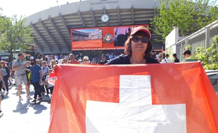 Viviane, fan absolue de Roger Federer, le 31 mai 2019 à Roland-Garros.