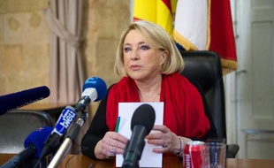 La maire d'Aix-en-Provence Maryse Joissains-Masini à Aix le 27 décembre 2013