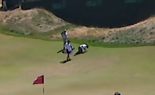 Le golfeur australien Jason Day lors du 2e tour de l'US Open, le 19 juin 2015.