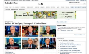 Capture d'écran de l'enquête parue dans le New York Times et récompensée par un prix Pulitzer 2009