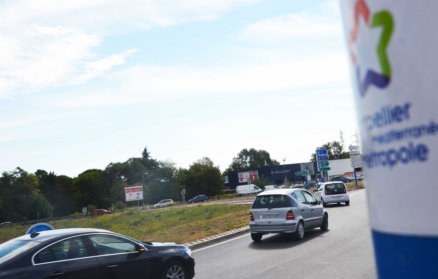 Le rond-point du Rieucoulon, à Saint-Jean-de-Védas, où doit passer le Contournement ouest.