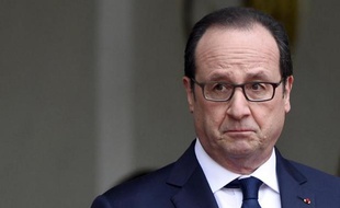 Portrait du président de la République François Hollande, le 24 mars 2015à Paris