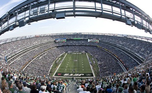 Vue du MetLife Stadium à East Rutherford, New Jersey.