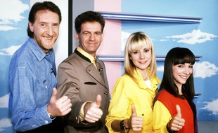 Corbier, Jacky, Dorothee, Ariane dans l'emission «Club Dorothee» sur TF1 en 1991.