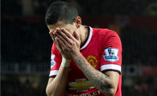 L'Argentin de Manchester United Angel Di Maria le 9 mars 2015 à Old Trafford.