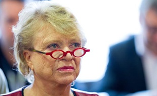 Eva Joly le 2 février 2012 lors d'une visite auprès des élus EELV de Haute-Garonne.