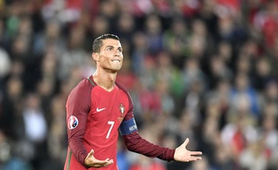 Cristiano Ronaldo lors du match entre le Portugal et l'Autriche le 18 juin 2016.