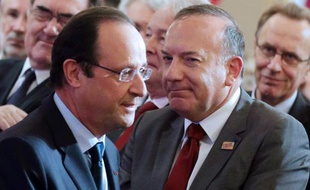François Hollande et Pierre Gattaz le 21 janvier 2014 à l'Elysée pour les voeux aux acteurs économiques