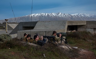 Soldats israéliens dans la région du Golan