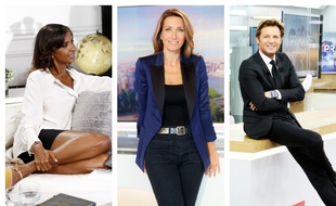 Karine Le Marchand, Anne-Claire Coudray et Laurent Delahousse.