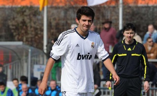 Enzo Zidane lors d'un match avec les moins de 19 ans du Real Madrid contre Genk, le 30 mars 2013.
