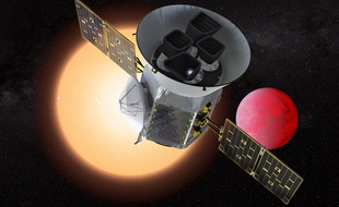 Illustration du télescope TESS de la Nasa, censé permettre la découverte de planètes habitant la vie.