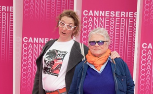 Corinne Masiero and Josée Dayan de la série "Capitaine Marleau" au festival international des séries à Cannes le 8 avril 2018