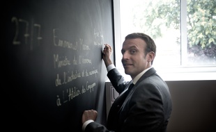 Emmanuel Macron en visite à Saint-Ouen, juillet 2015.