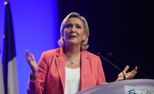 Marine Le Pen en meeting à Mantes-la-ville, le 23 septembre 2018.