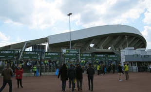 Le parvis du stade de la Beaujoire à Nantes.