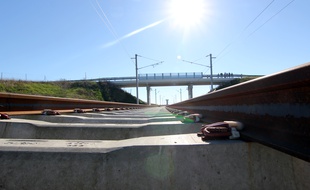 Le chantier de la LGV Bretagne, ici près de Rennes.
