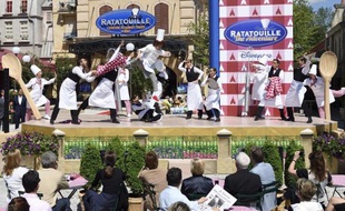 L'inauguration de l'attraction "Ratatouille", à Disneyland Paris, à Marne-la-Vallée, le 21 juin 2014