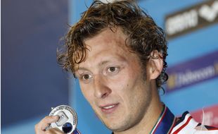 Amaury Leveaux aux championnats d'Europe en mai 2012.