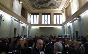 Ouverture du procès Bettencourt à Bordeaux, le lundi 26 janvier 2015.