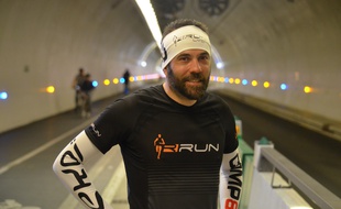 David Briand a notamment préparé son incroyable défi en enchaînant les longues distances dans le tube modes doux de la Croix-Rousse à Lyon.