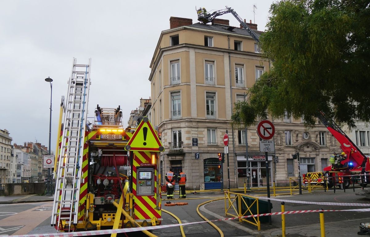 Rennes : Impressionnant déploiement de pompiers pour un incendie dans le centre-ville
