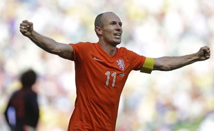 Arjen Robben lors du match entre les Pays-Bas et le Mexique le 29 juin 2014.