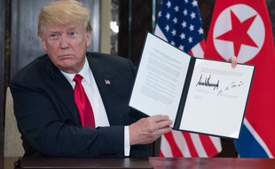Le document signé par Donald Trump et Kim Jong-un.