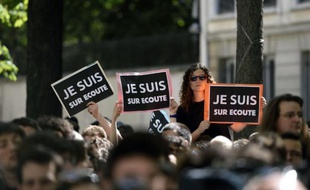 Manifestation dans les rues de Paris contre le projet de loi sur le renseignement, le 13 avril 2015