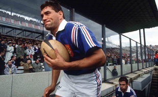 Marc Cecillon, lors du test match France-Afrique du Sud, le 17 octobre 1992