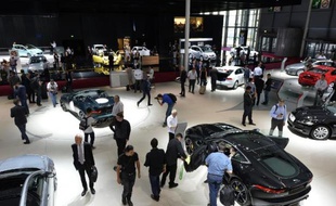 Vue générale du Mondial de l'automobile, le 3 octobre 2014 à Paris