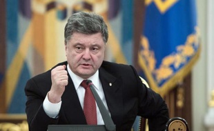 Le président ukrainien Petro Porochenko à Kiev le 18 février 2015