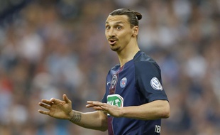 Zlatan Ibrahimovic, lors de la finale de la Coupe de France contre Marseille, le 21 mai 2016.