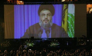 Hassan Nasrallah, secrétaire général du Hezbollah, à Beyrouth le 14 août 2007.
