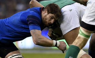 Pascal Pape lors du match Irlande-France, comptant pour le Tournoi des 6 Nations, le 14 février 2015.